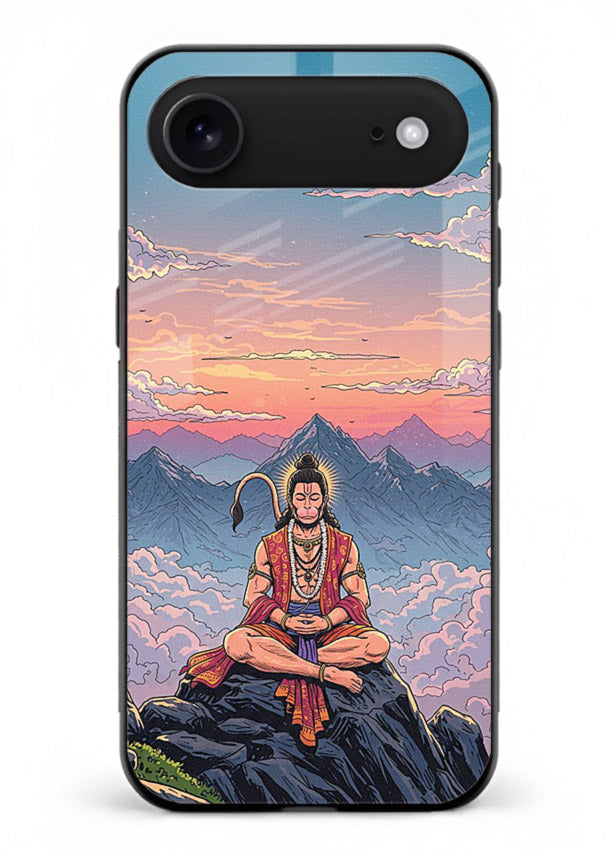 Meditation mountain peace artwork iphone 18 air glass back calm spiritual cover