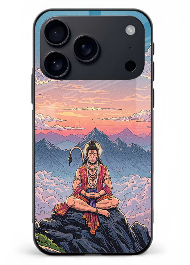 Meditation mountain peace artwork iphone 18 pro max glass back calm spiritual cover