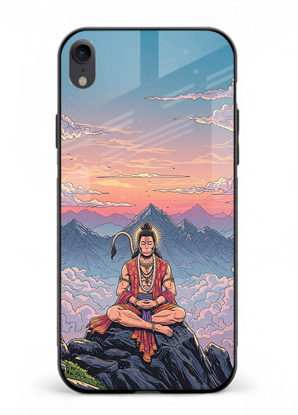 Meditation mountain peace artwork iphone xr glass back calm spiritual cover