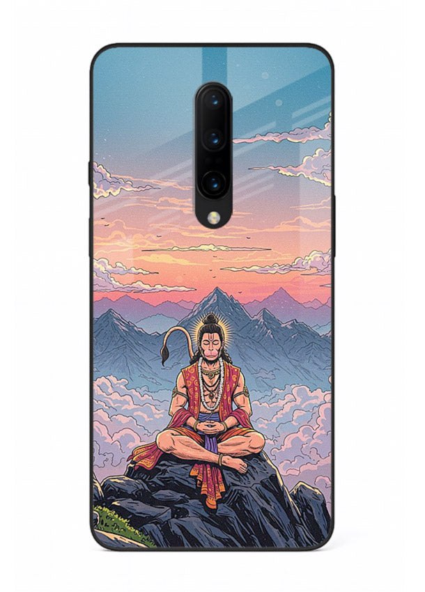 Meditation mountain peace artwork OnePlus 7T Pro glass back calm spiritual cover