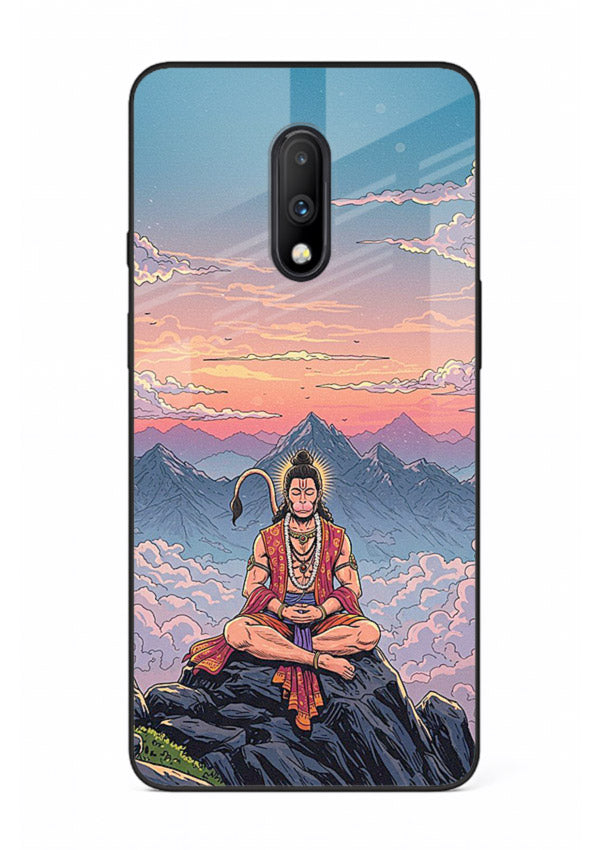 Meditation mountain peace artwork OnePlus 7 glass back calm spiritual cover