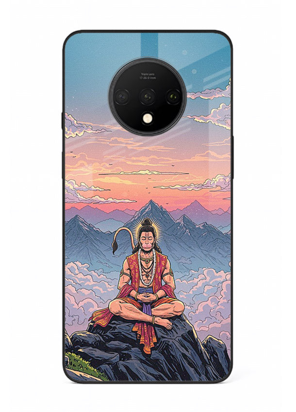 Meditation mountain peace artwork OnePlus 7T glass back calm spiritual cover