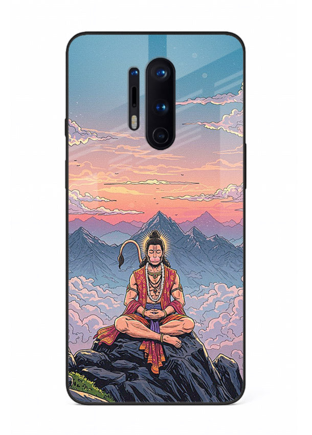 Meditation mountain peace artwork OnePlus 8 Pro glass back calm spiritual cover