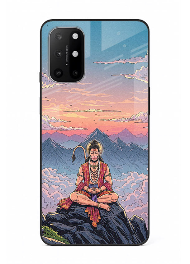 Meditation mountain peace artwork OnePlus 8T glass back calm spiritual cover