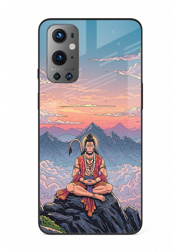 Meditation mountain peace artwork OnePlus 9 glass back calm spiritual cover