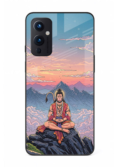 Meditation mountain peace artwork OnePlus 9 Pro glass back calm spiritual cover