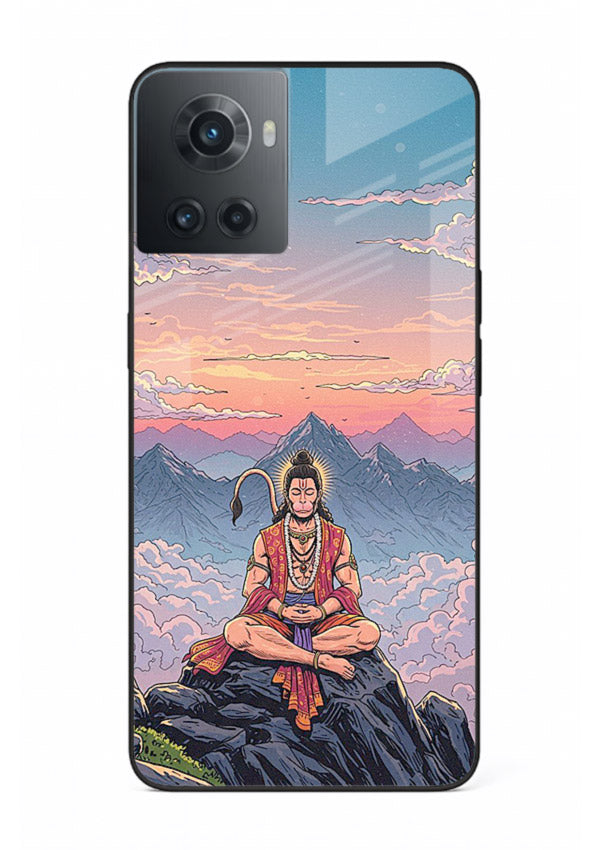 Meditation mountain peace artwork OnePlus 10R glass back calm spiritual cover