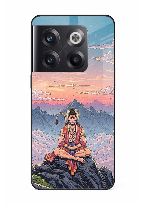 Meditation mountain peace artwork OnePlus 10T glass back calm spiritual cover