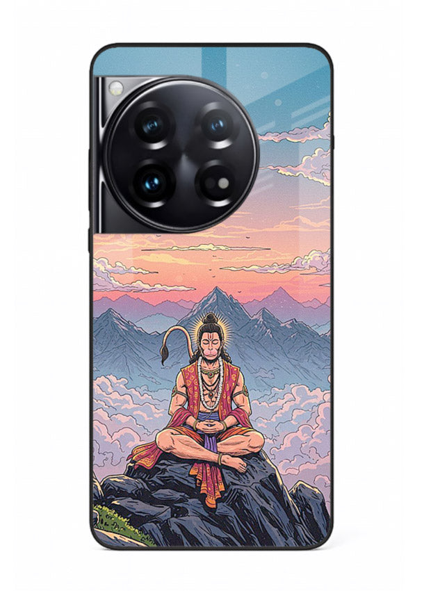 Meditation mountain peace artwork OnePlus 12 glass back calm spiritual cover