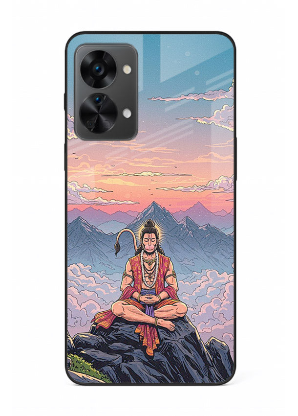 Meditation mountain peace artwork OnePlus Nord 2T glass back calm spiritual cover