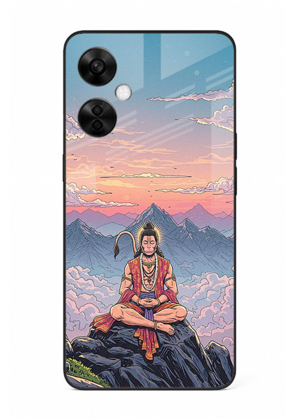 Meditation mountain peace artwork OnePlus Nord CE3 Lite glass back calm spiritual cover