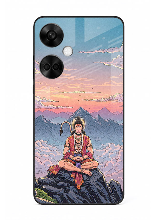 Meditation mountain peace artwork OnePlus Nord CE3 glass back calm spiritual cover