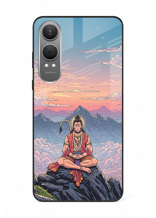 Meditation mountain peace artwork OnePlus Nord CE4 Lite glass back calm spiritual cover