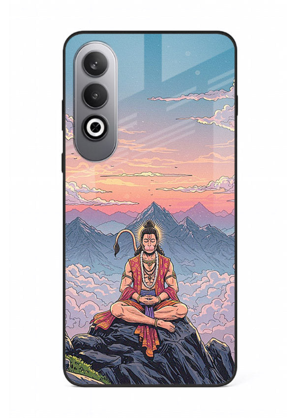 Meditation mountain peace artwork OnePlus Nord CE4 glass back calm spiritual cover