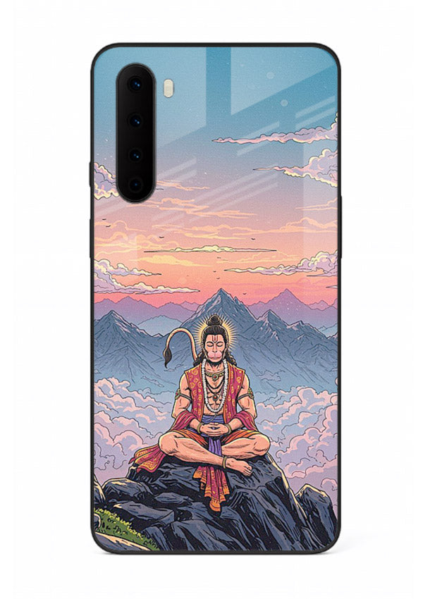 Meditation mountain peace artwork OnePlus Nord glass back calm spiritual cover