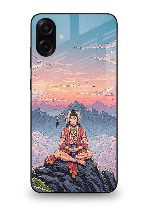 Meditation mountain peace artwork Samsung A07 4G glass back calm spiritual cover