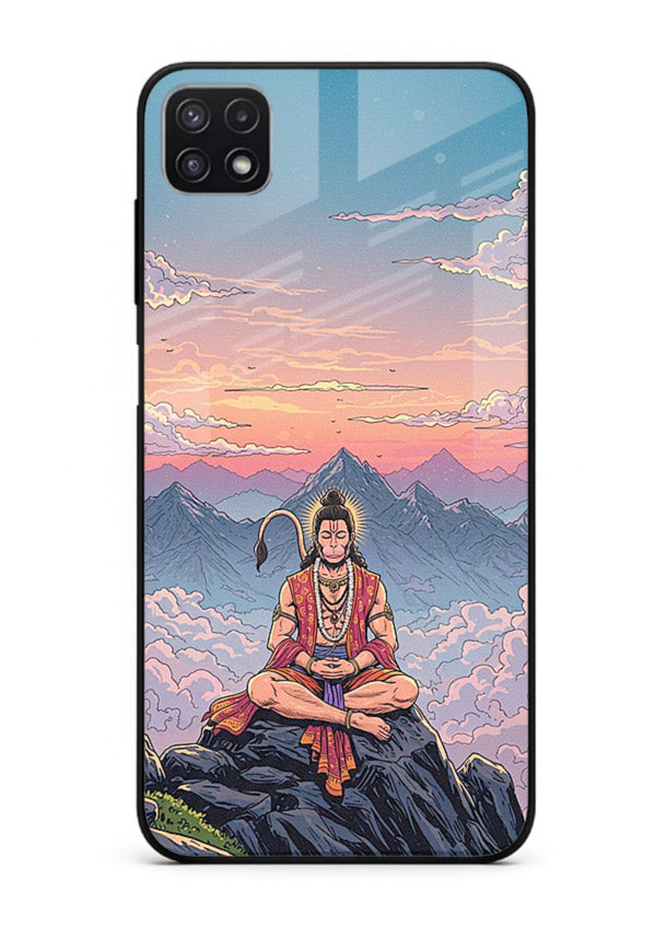 Meditation mountain peace artwork Samsung F42 5G glass back calm spiritual cover