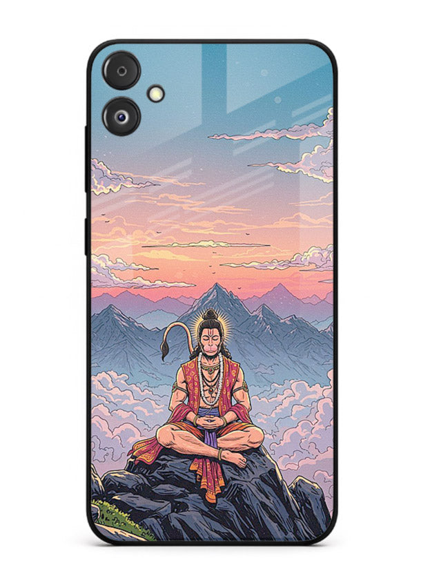 Meditation mountain peace artwork Samsung F14 5G glass back calm spiritual cover