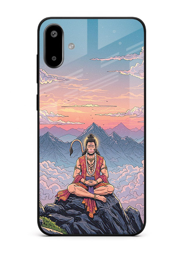 Meditation mountain peace artwork Samsung F06 5G glass back calm spiritual cover
