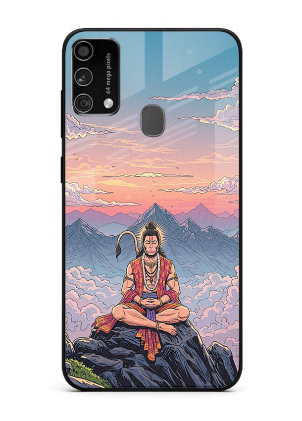 Meditation mountain peace artwork Samsung F41 glass back calm spiritual cover