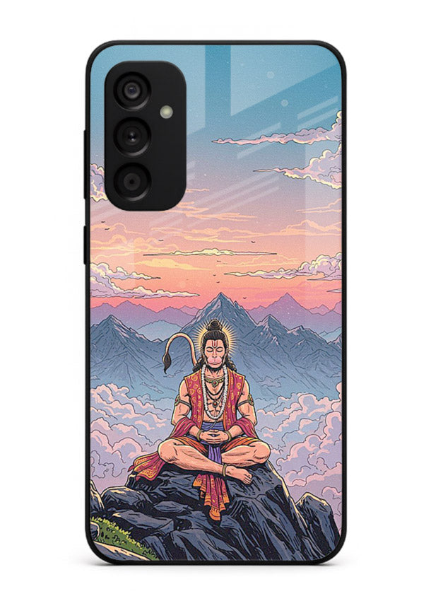 Meditation mountain peace artwork Samsung M14 4G glass back calm spiritual cover