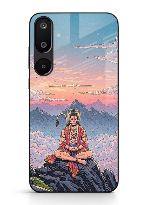 Meditation mountain peace artwork Samsung F16 5G glass back calm spiritual cover