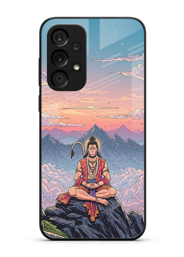 Meditation mountain peace artwork Samsung A33 5G glass back calm spiritual cover