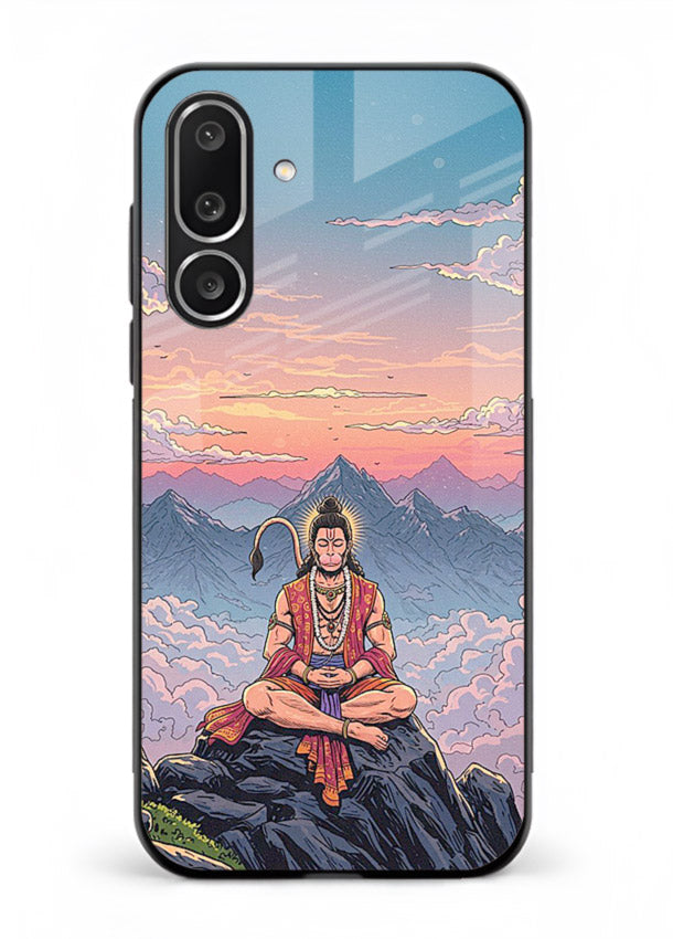 Meditation mountain peace artwork Samsung M56 5G glass back calm spiritual cover