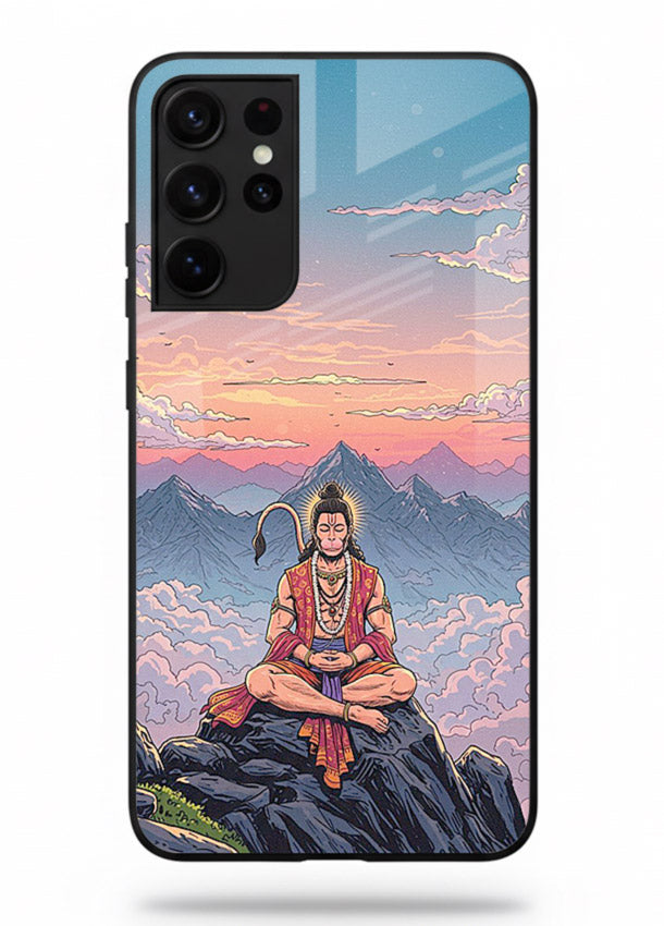 Meditation mountain peace artwork Samsung S21 Ultra glass back calm spiritual cover