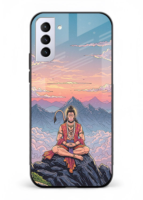 Meditation mountain peace artwork Samsung S21 Plus glass back calm spiritual cover