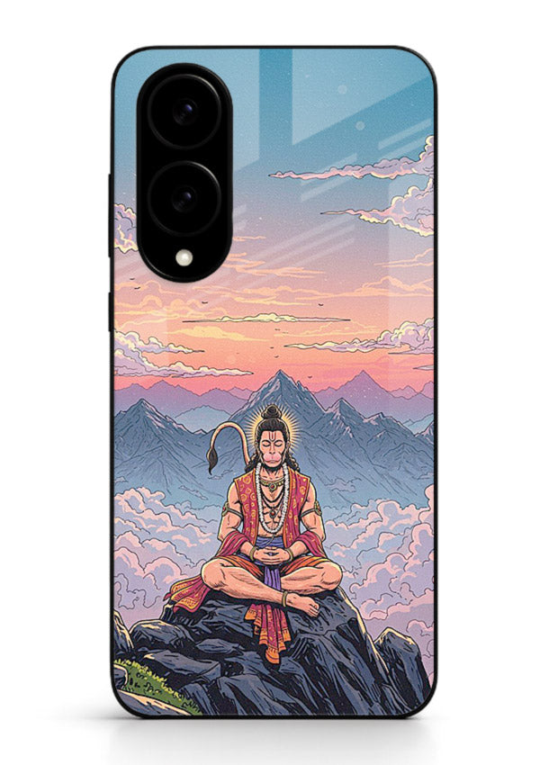 Meditation mountain peace artwork Samsung S25 Edge glass back calm spiritual cover