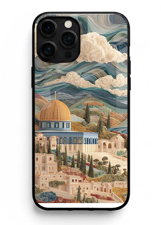 Mediterranean Dream Coast scenic coastline artwork iphone 16 pro max glass back cover
