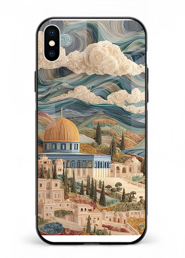 Mediterranean Dream Coast scenic coastline artwork iphone xs max glass back cover