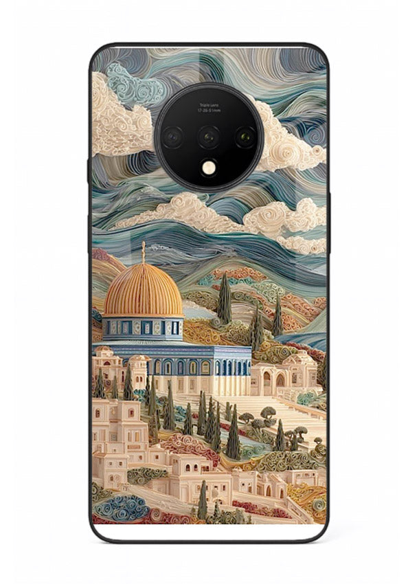 Mediterranean Dream Coast scenic coastline artwork OnePlus 7T glass back cover