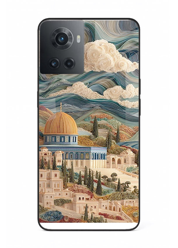 Mediterranean Dream Coast scenic coastline artwork OnePlus 10R glass back cover