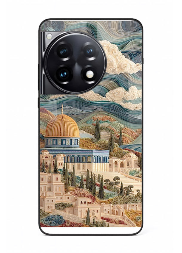 Mediterranean Dream Coast scenic coastline artwork OnePlus 12R glass back cover