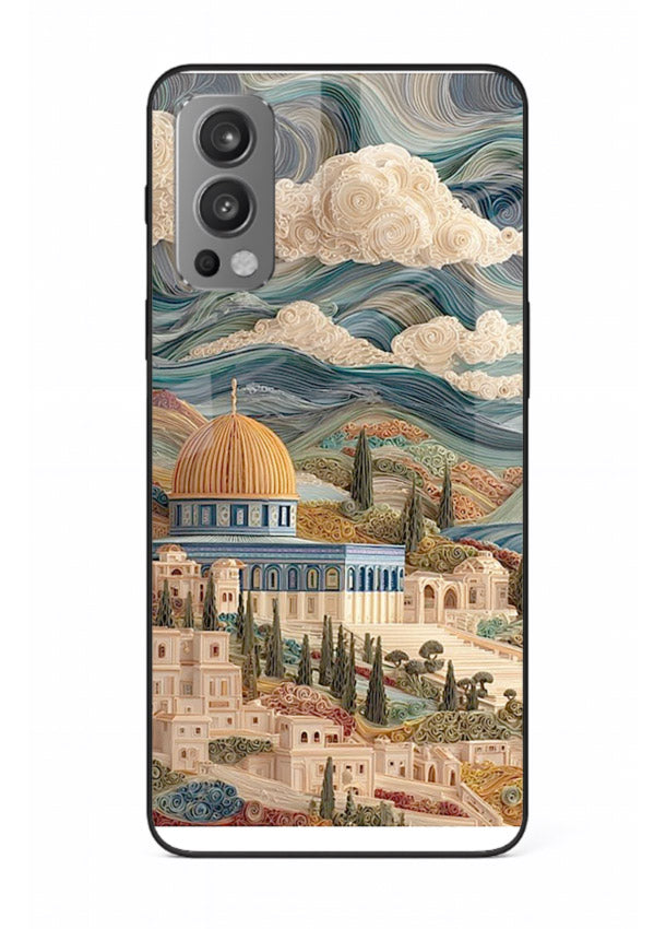 Mediterranean Dream Coast scenic coastline artwork OnePlus Nord 2 glass back cover