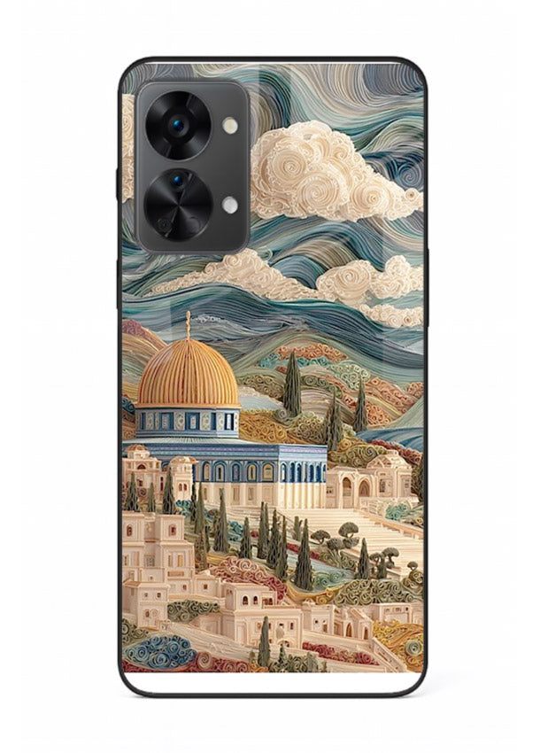 Mediterranean Dream Coast scenic coastline artwork OnePlus Nord 2T glass back cover