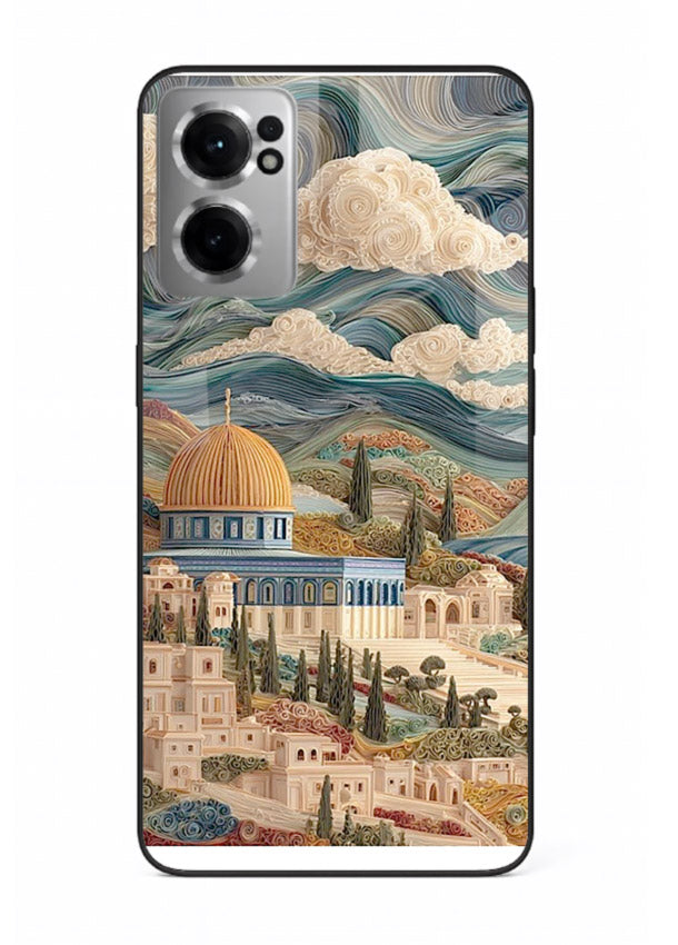 Mediterranean Dream Coast scenic coastline artwork OnePlus Nord CE2 5G glass back cover