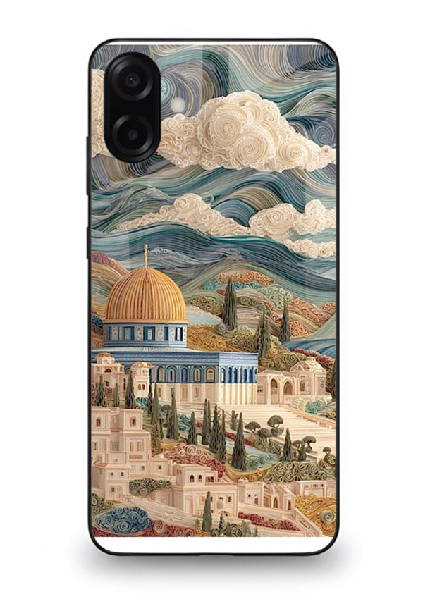 Mediterranean Dream Coast scenic coastline artwork Samsung A06 5G glass back cover