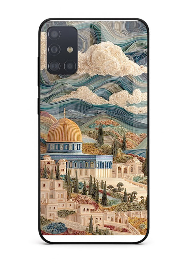 Mediterranean Dream Coast scenic coastline artwork Samsung A51 glass back cover