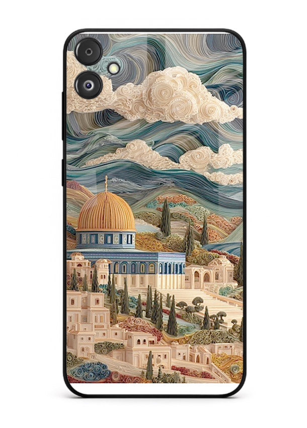 Mediterranean Dream Coast scenic coastline artwork Samsung F14 5G glass back cover