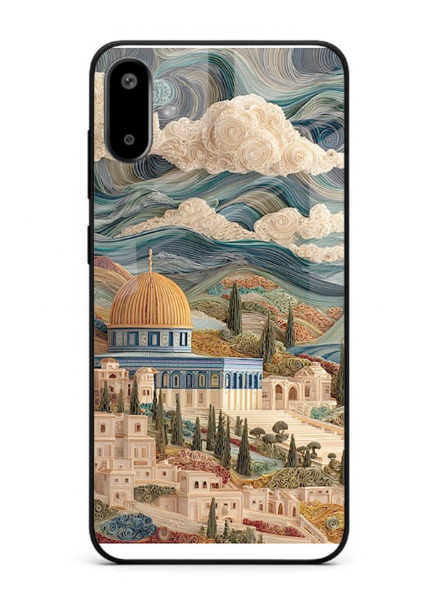 Mediterranean Dream Coast scenic coastline artwork Samsung F06 5G glass back cover