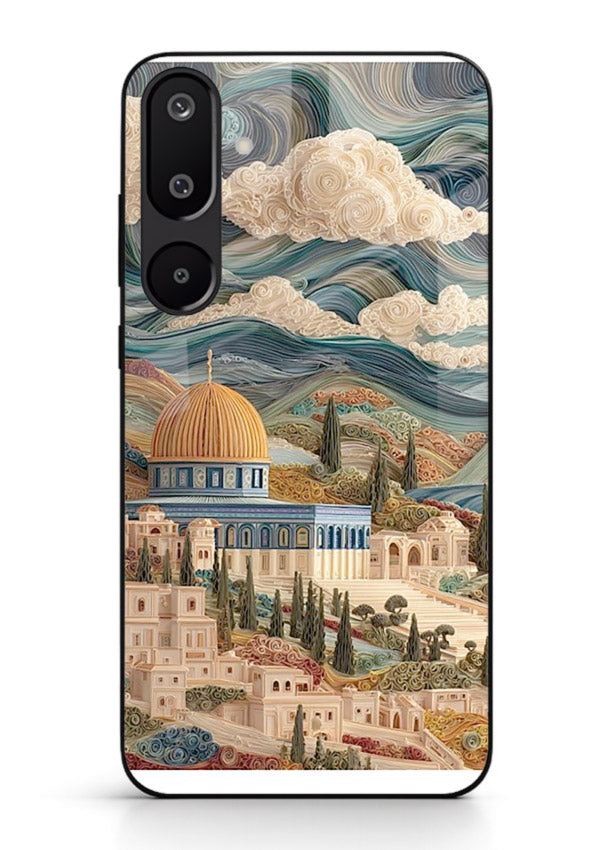 Mediterranean Dream Coast scenic coastline artwork Samsung F16 5G glass back cover