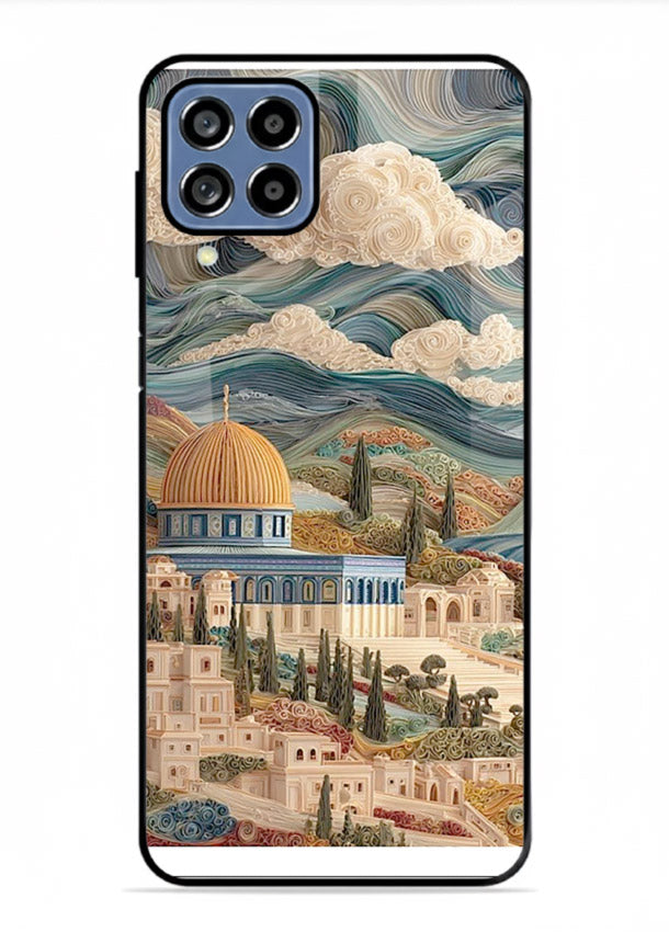 Mediterranean Dream Coast scenic coastline artwork Samsung M53 5G glass back cover