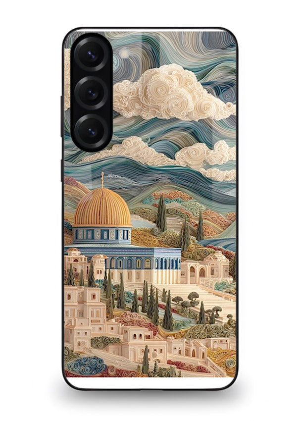 Mediterranean Dream Coast scenic coastline artwork Samsung S23 glass back cover