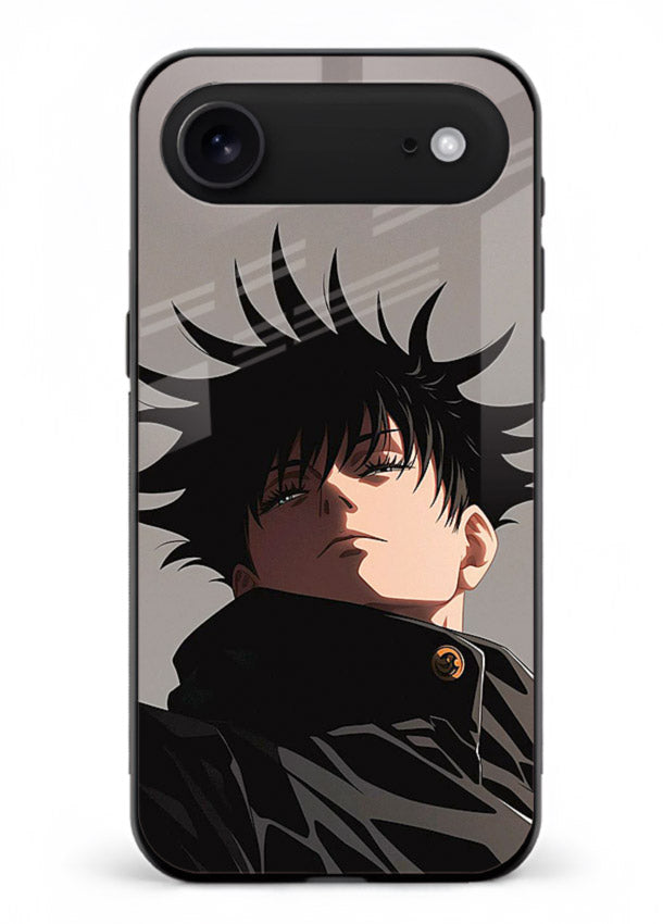 megumi jjk portrait dark anime art iphone 18 air glass cover stylish shadow character case