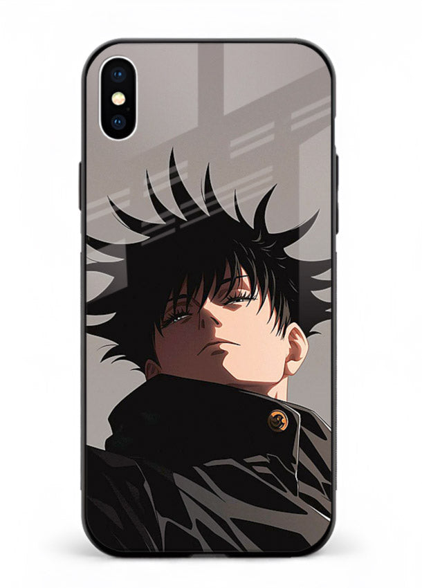 megumi jjk portrait dark anime art iphone xs max glass cover stylish shadow character case