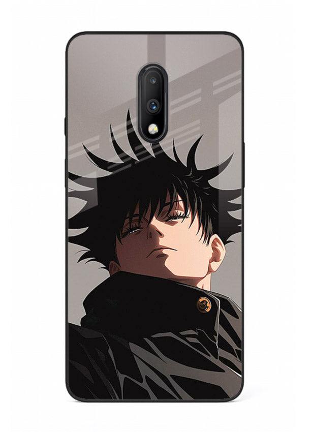 megumi jjk portrait dark anime art OnePlus 7 glass cover stylish shadow character case