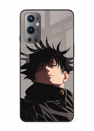 megumi jjk portrait dark anime art OnePlus 9 glass cover stylish shadow character case